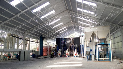 4.5-6T/H Sawdust Pellet Plant in Chile Panorama