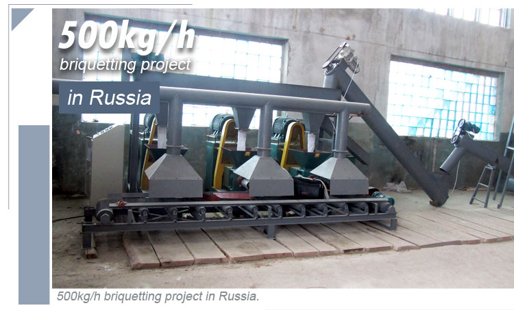 The 500kgh Briquette project in Russia