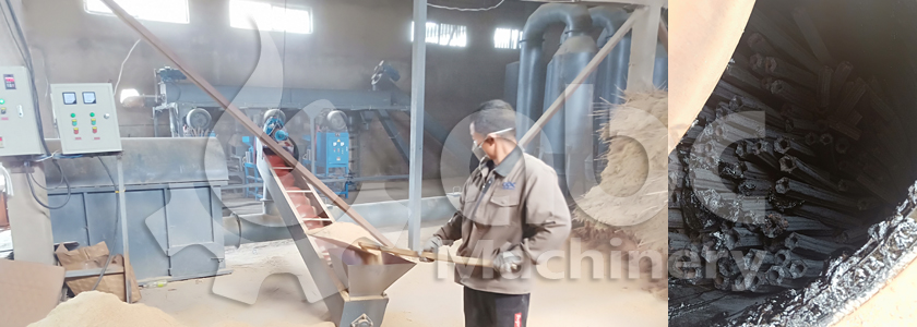 Set Up Charcoal Briquette Making Machine Line in Serbia