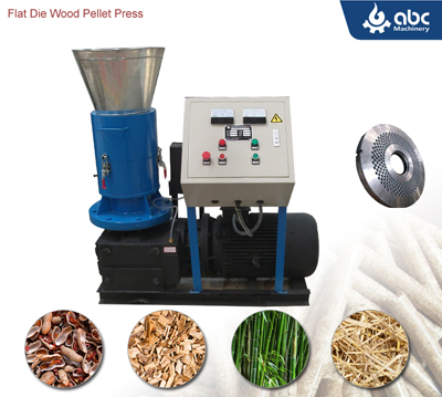 flat die wood pellet press