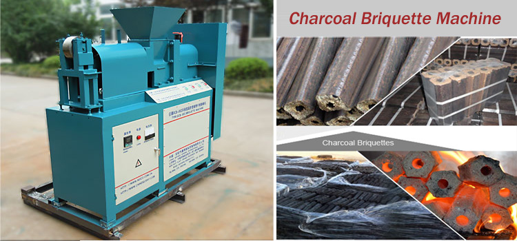 Making bbq Charcoal Briquettes with Screw Briquette Machine