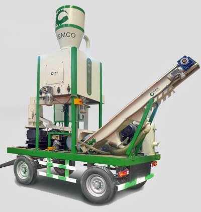 movable straw pellet plant