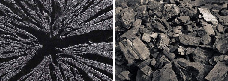 natural wood charcoal briquettes