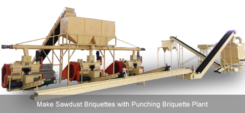 sawdust briquette production processing