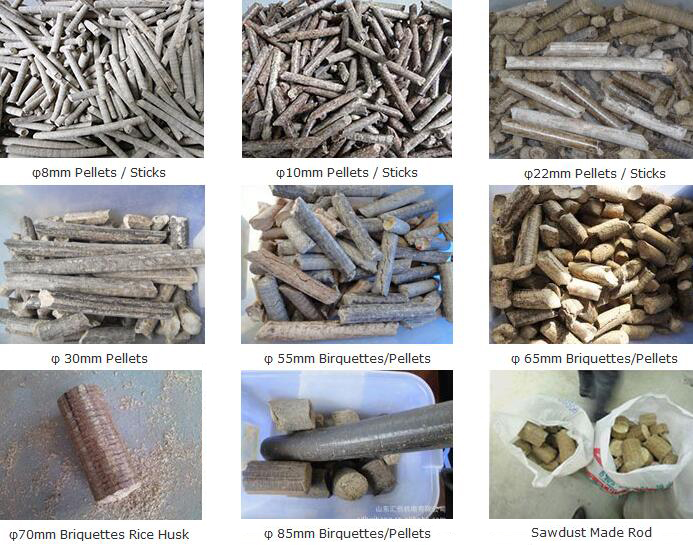 wood briquettes of wood briquette machine